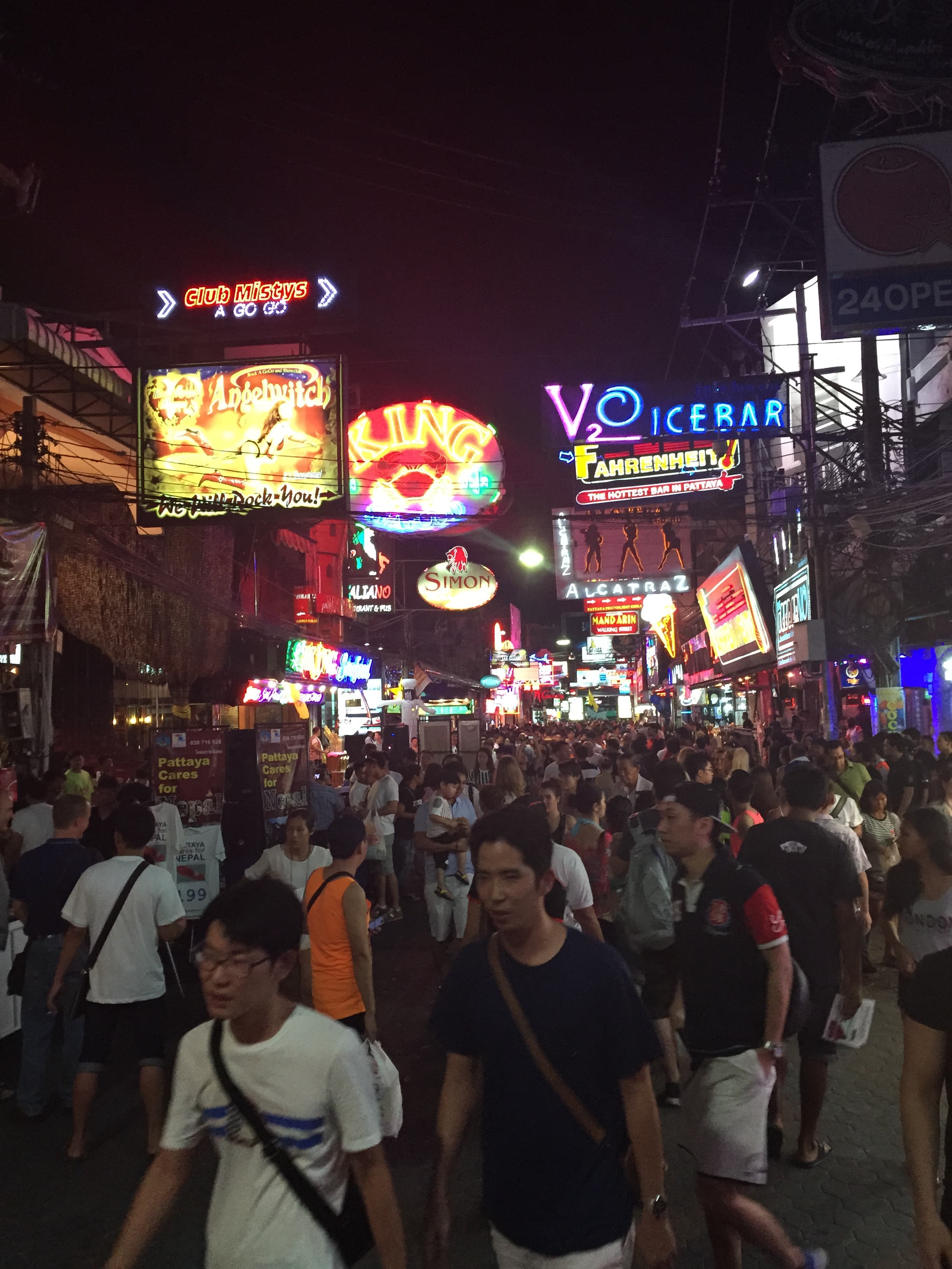 Walking Street scene in Thailand